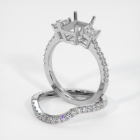 10K White Gold Pave Ring Setting Image