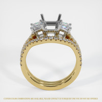 14K White & Yellow Pave Ring Setting Image