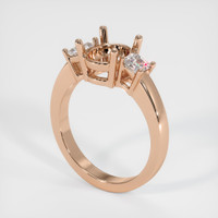 18K Rose Gold Three Stone Ring Setting Video
