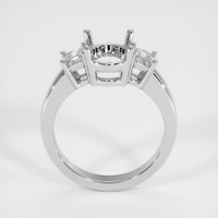 18K White Gold Three Stone Ring Setting Image