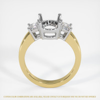 14K White & Yellow Three Stone Ring Setting Image