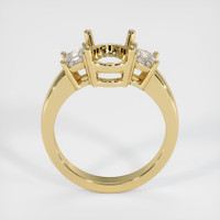 10K Yellow Gold Three Stone Ring Setting Image