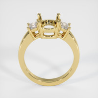 18K Yellow Gold Three Stone Ring Setting Image