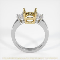 14K Yellow & White Three Stone Ring Setting Image