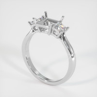 Platinum 950 Three Stone Ring Setting Video