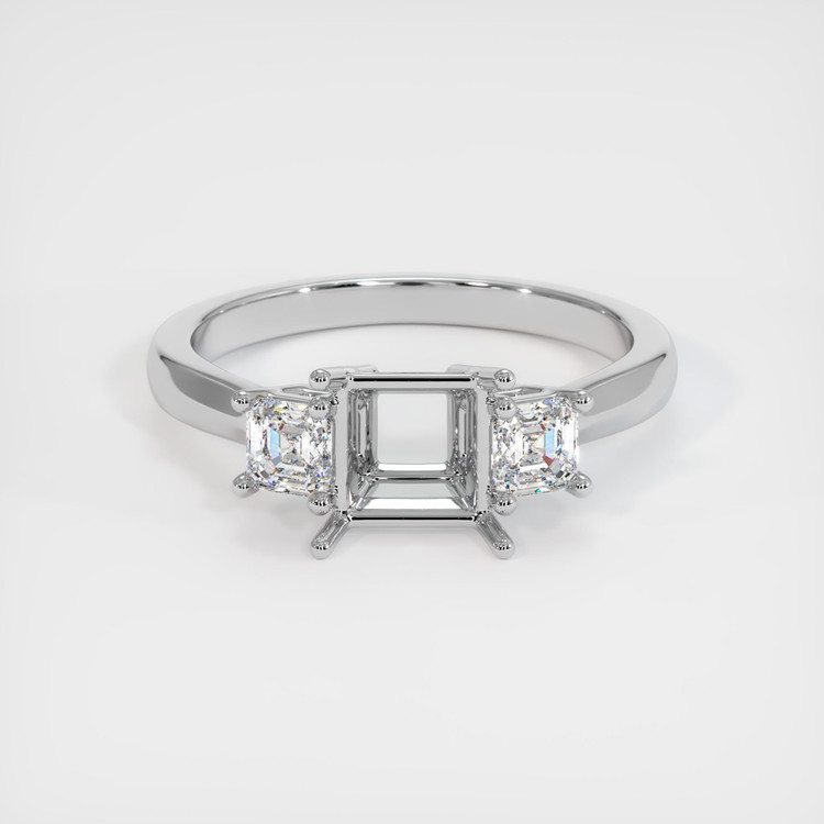 Platinum 950 Three Stone Ring Setting