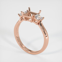 14K Rose Gold Three Stone Ring Setting Video