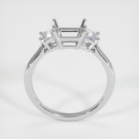 14K White Gold Three Stone Ring Setting Image