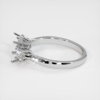 18K White Gold Three Stone Ring Setting Image