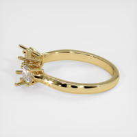 10K Yellow Gold Three Stone Ring Setting Image