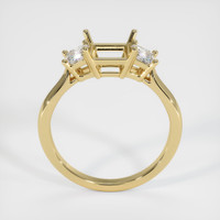 10K Yellow Gold Three Stone Ring Setting Image