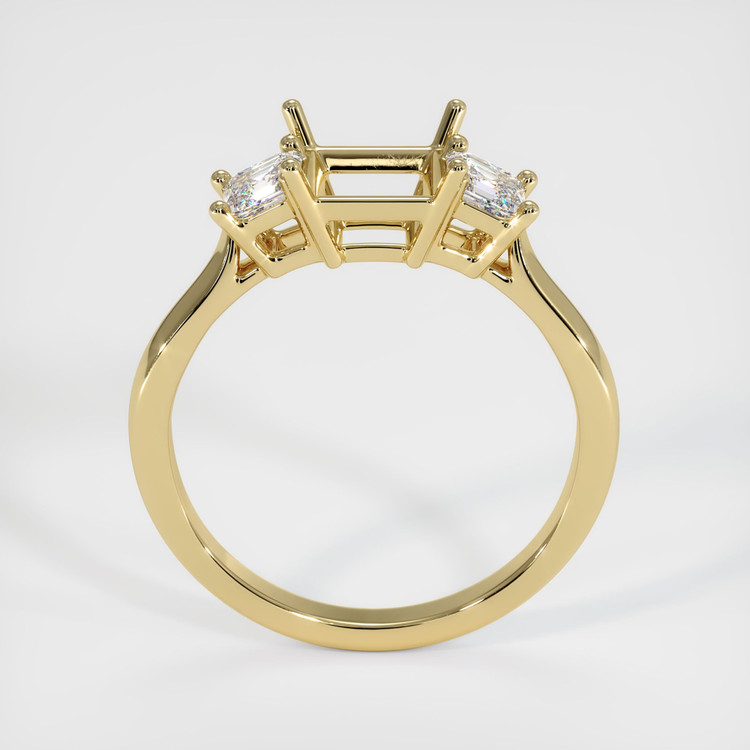 14K Yellow Gold Three Stone Ring Setting