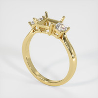 18K Yellow Gold Three Stone Ring Setting Video
