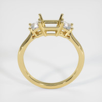 18K Yellow Gold Three Stone Ring Setting Image