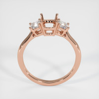 14K Rose Gold Three Stone Ring Setting Image