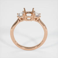 18K Rose Gold Three Stone Ring Setting Image