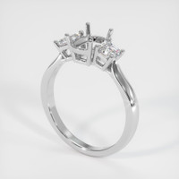 10K White Gold Three Stone Ring Setting Video