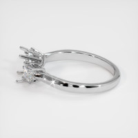 10K White Gold Three Stone Ring Setting Image