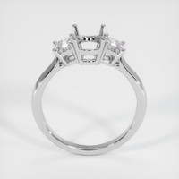 14K White Gold Three Stone Ring Setting Image