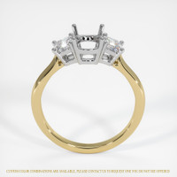 14K White & Yellow Three Stone Ring Setting Image