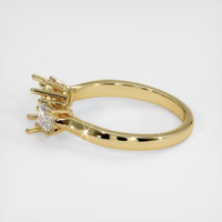 10K Yellow Gold Three Stone Ring Setting Image