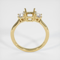 10K Yellow Gold Three Stone Ring Setting Image