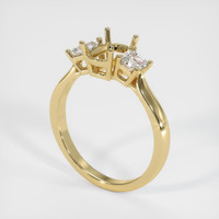 14K Yellow Gold Three Stone Ring Setting Video