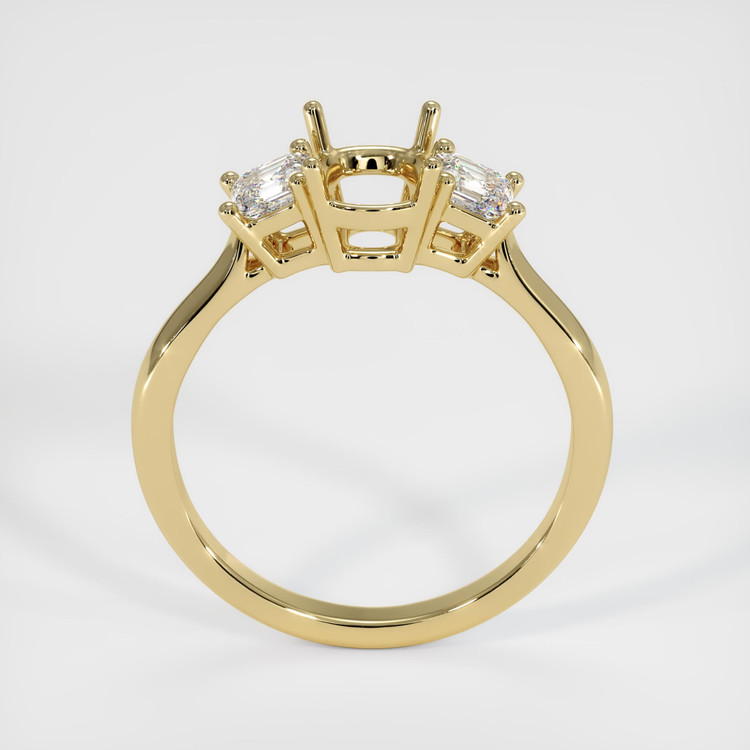 14K Yellow Gold Three Stone Ring Setting