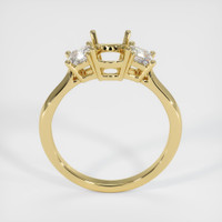 18K Yellow Gold Three Stone Ring Setting Image