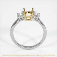 14K Yellow & White Three Stone Ring Setting Image