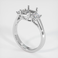 Platinum 950 Three Stone Ring Setting Video