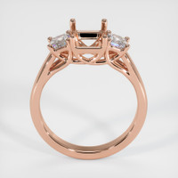 14K Rose Gold Three Stone Ring Setting Image