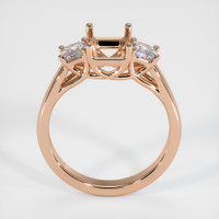 18K Rose Gold Three Stone Ring Setting Image