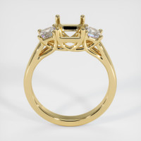 10K Yellow Gold Three Stone Ring Setting Image