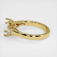 18K Yellow Gold Three Stone Ring Setting Image
