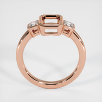 14K Rose Gold Three Stone Ring Setting Image