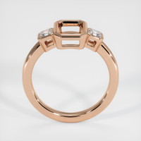 18K Rose Gold Three Stone Ring Setting Image
