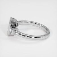 10K White Gold Three Stone Ring Setting Image