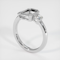 18K White Gold Three Stone Ring Setting Video