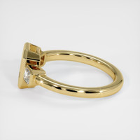 10K Yellow Gold Three Stone Ring Setting Image