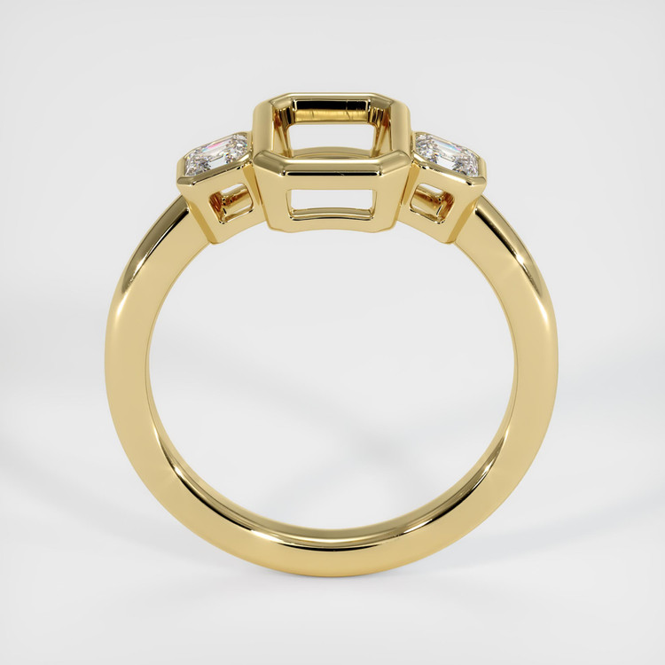 14K Yellow Gold Three Stone Ring Setting