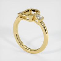 18K Yellow Gold Three Stone Ring Setting Video