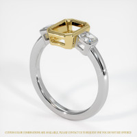 18K Yellow & White Three Stone Ring Setting Video