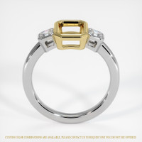18K Yellow & White Three Stone Ring Setting Image