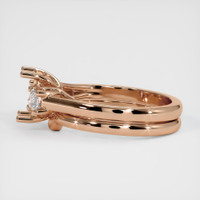 18K Rose Gold Three Stone Ring Setting Image