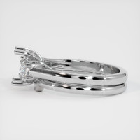 18K White Gold Three Stone Ring Setting Image