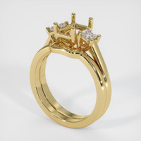 18K Yellow Gold Three Stone Ring Setting Video