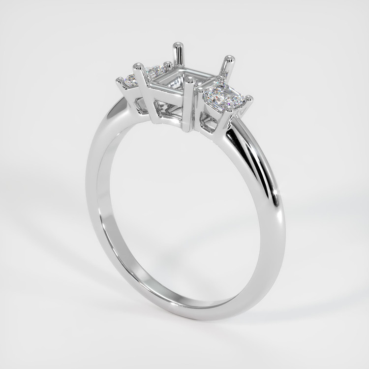 Platinum 950 Three Stone Ring Setting