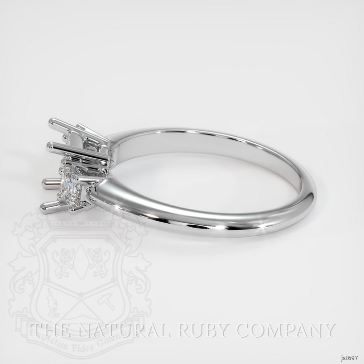 Platinum 950 Three Stone Ring Setting