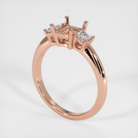 14K Rose Gold Three Stone Ring Setting Video